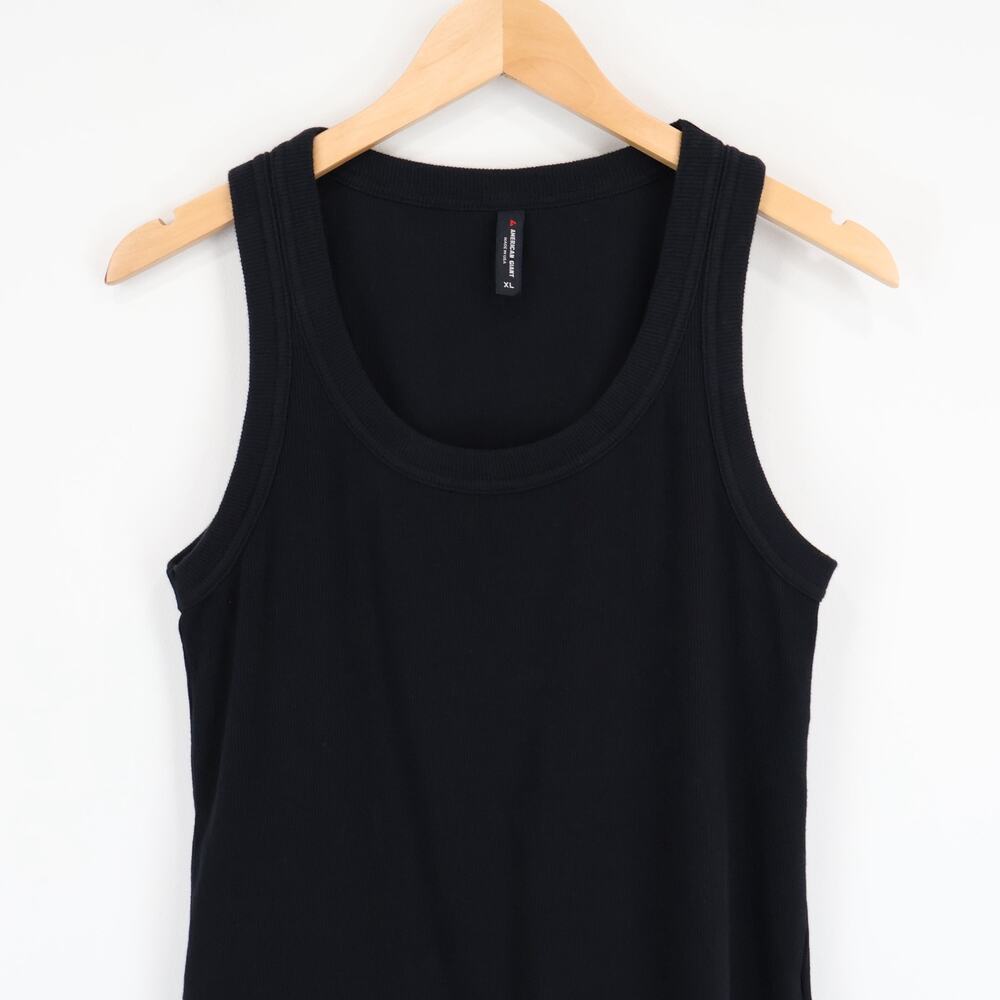 NWOT American Giant Women's Rib Fitted Stretch Tank In Black Size XL - Picture 5 of 8